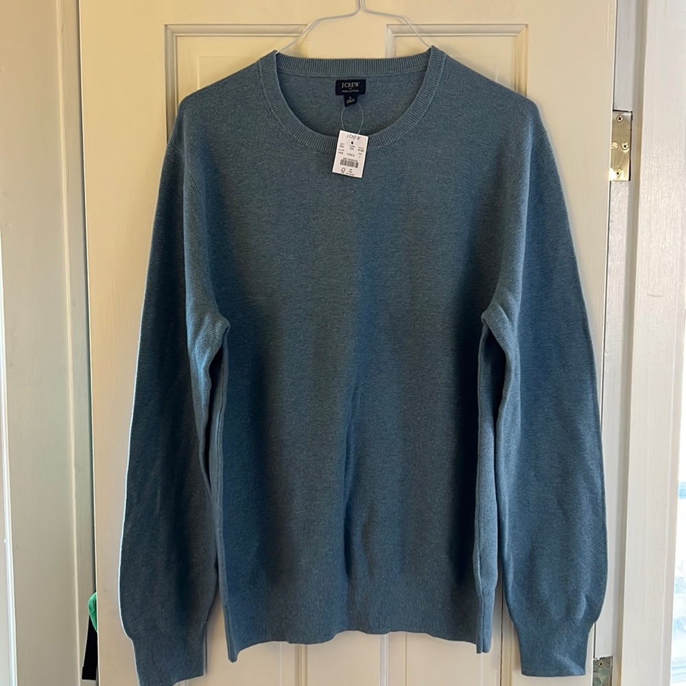 Blue JCrew Waffle Shirt